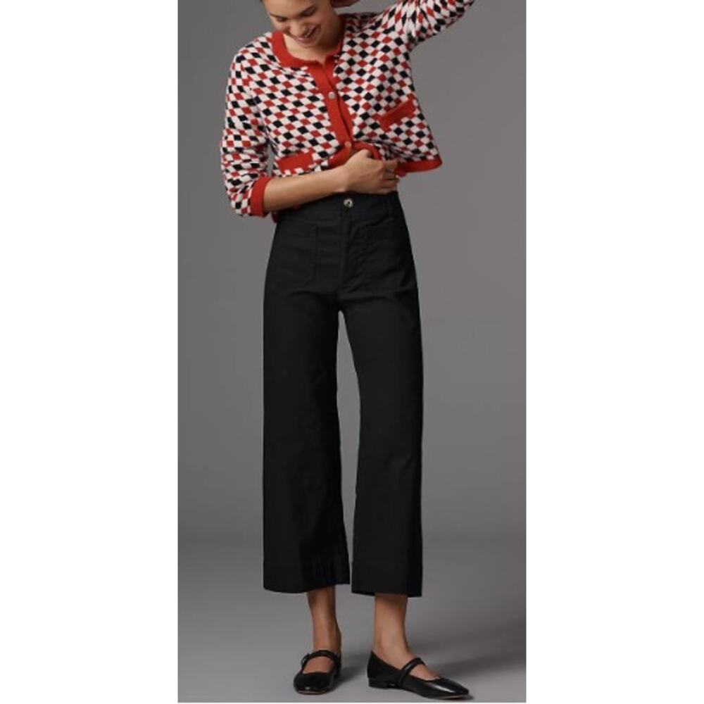 Anthropologie Maeve The Colette Crop Wide-Leg Pants 27